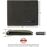 Alpine Swiss Connor Executive Bifold Wallet – Nubuck Olive