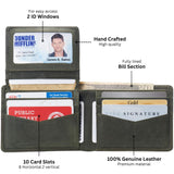 Alpine Swiss Connor Executive Bifold Wallet – Nubuck Olive