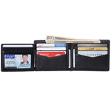 Alpine Swiss Mens Wallet for Men RFID Protected Leather Mens Wallet Spencer Bifold – Black