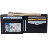 Alpine Swiss Mens Wallet for Men RFID Protected Leather Mens Wallet Spencer Bifold – Black