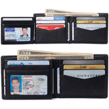 Alpine Swiss Mens Wallet for Men RFID Protected Leather Mens Wallet Spencer Bifold – Black