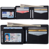 Alpine Swiss Mens Wallet for Men RFID Protected Leather Mens Wallet Spencer Bifold – Nubuck Black