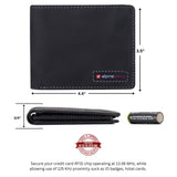 Alpine Swiss Mens Wallet for Men RFID Protected Leather Mens Wallet Spencer Bifold – Nubuck Black