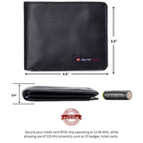 Alpine Swiss Mens Wallet for Men RFID Protected Leather Mens Wallet Spencer Bifold – Glossy Nappa Black