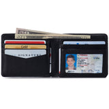 Alpine Swiss Wallet for Men Nolan Commuter Bifold Dual ID Windows for License Work – Black