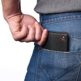 Alpine Swiss Wallet for Men Nolan Commuter Bifold Dual ID Windows for License Work – Black