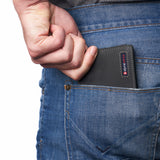 Alpine Swiss Wallet for Men Nolan Commuter Bifold Dual ID Windows for License Work – Nubuck Black
