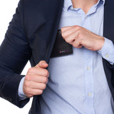 Alpine Swiss Wallet for Men Nolan Commuter Bifold Dual ID Windows for License Work – Glossy Nappa Black