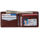 Alpine Swiss Wallet for Men Nolan Commuter Bifold Dual ID Windows for License Work – Tan