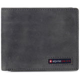 Alpine Swiss Wallet for Men Nolan Commuter Bifold Dual ID Windows for License Work – Nubuck Gray