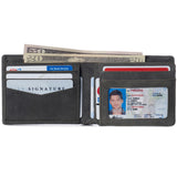 Alpine Swiss Wallet for Men Nolan Commuter Bifold Dual ID Windows for License Work – Nubuck Gray