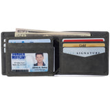Alpine Swiss Wallet for Men Nolan Commuter Bifold Dual ID Windows for License Work – Nubuck Gray