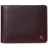 Alpine Swiss Wallet for Men Nolan Commuter Bifold Dual ID Windows for License Work – Smooth Finish Burgundy