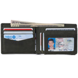 Alpine Swiss Wallet for Men Nolan Commuter Bifold Dual ID Windows for License Work – Nubuck Olive
