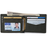 Alpine Swiss Wallet for Men Nolan Commuter Bifold Dual ID Windows for License Work – Nubuck Olive