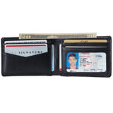 Alpine Swiss Delaney Slim Bifold Wallet – Smooth Finish Black