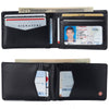 Alpine Swiss Delaney Slim Bifold Wallet – Smooth Finish Black