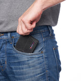 Alpine Swiss Delaney Slim Bifold Wallet – Nubuck Black