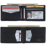 Alpine Swiss Delaney Slim Bifold Wallet – Nubuck Black