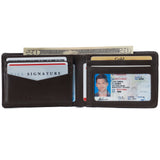 Alpine Swiss Delaney Slim Bifold Wallet – Smooth Finish Brown