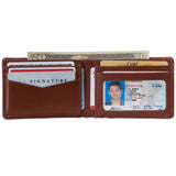 Alpine Swiss Delaney Slim Bifold Wallet – Smooth Finish Tan