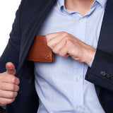 Alpine Swiss Delaney Slim Bifold Wallet – Smooth Finish Tan
