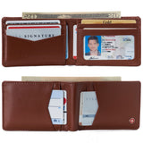 Alpine Swiss Delaney Slim Bifold Wallet – Smooth Finish Tan