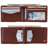 Alpine Swiss Delaney Slim Bifold Wallet – Tan