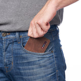 Alpine Swiss Delaney Slim Bifold Wallet – Nubuck Tan