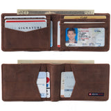 Alpine Swiss Delaney Slim Bifold Wallet – Nubuck Tan