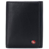 Alpine Swiss Men's Leon RFID Trifold Pocket Wallet – Black