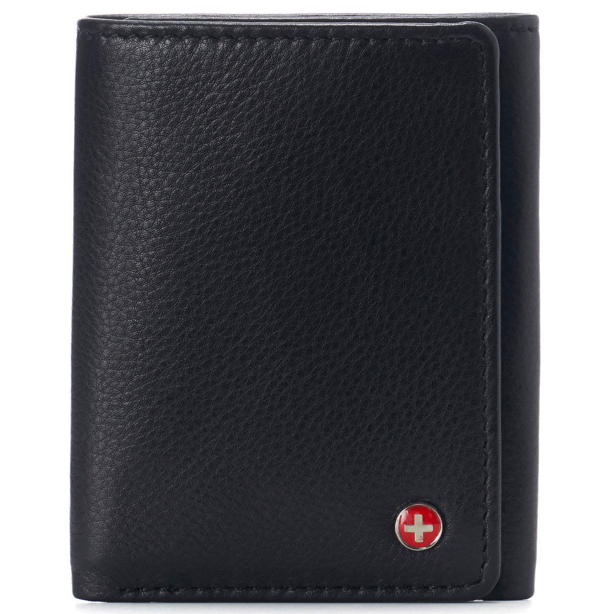 Alpine Swiss Men's Leon RFID Trifold Pocket Wallet – Black