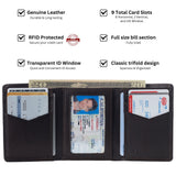 Alpine Swiss Men's Leon RFID Trifold Pocket Wallet – Brown