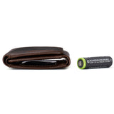 Alpine Swiss Men's Leon RFID Trifold Pocket Wallet – Glossy Nappa Brown