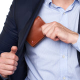 Alpine Swiss Mens Trifold Wallet RFID Blocking Genuine Leather Bifold ID Window – Tan