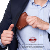 Alpine Swiss Men's Leon RFID Trifold Pocket Wallet – Tan
