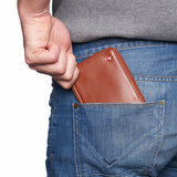 Alpine Swiss Logan Zipper Bifold Wallet – Smooth Finish Tan