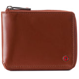 Alpine Swiss Logan Zipper Bifold Wallet – Smooth Finish Tan