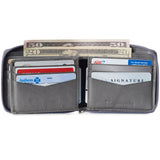 Alpine Swiss Logan Zipper Bifold Wallet – Gray