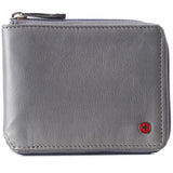 Alpine Swiss Logan Zipper Bifold Wallet – Gray