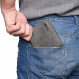 Alpine Swiss Logan Zipper Bifold Wallet – Nubuck Gray