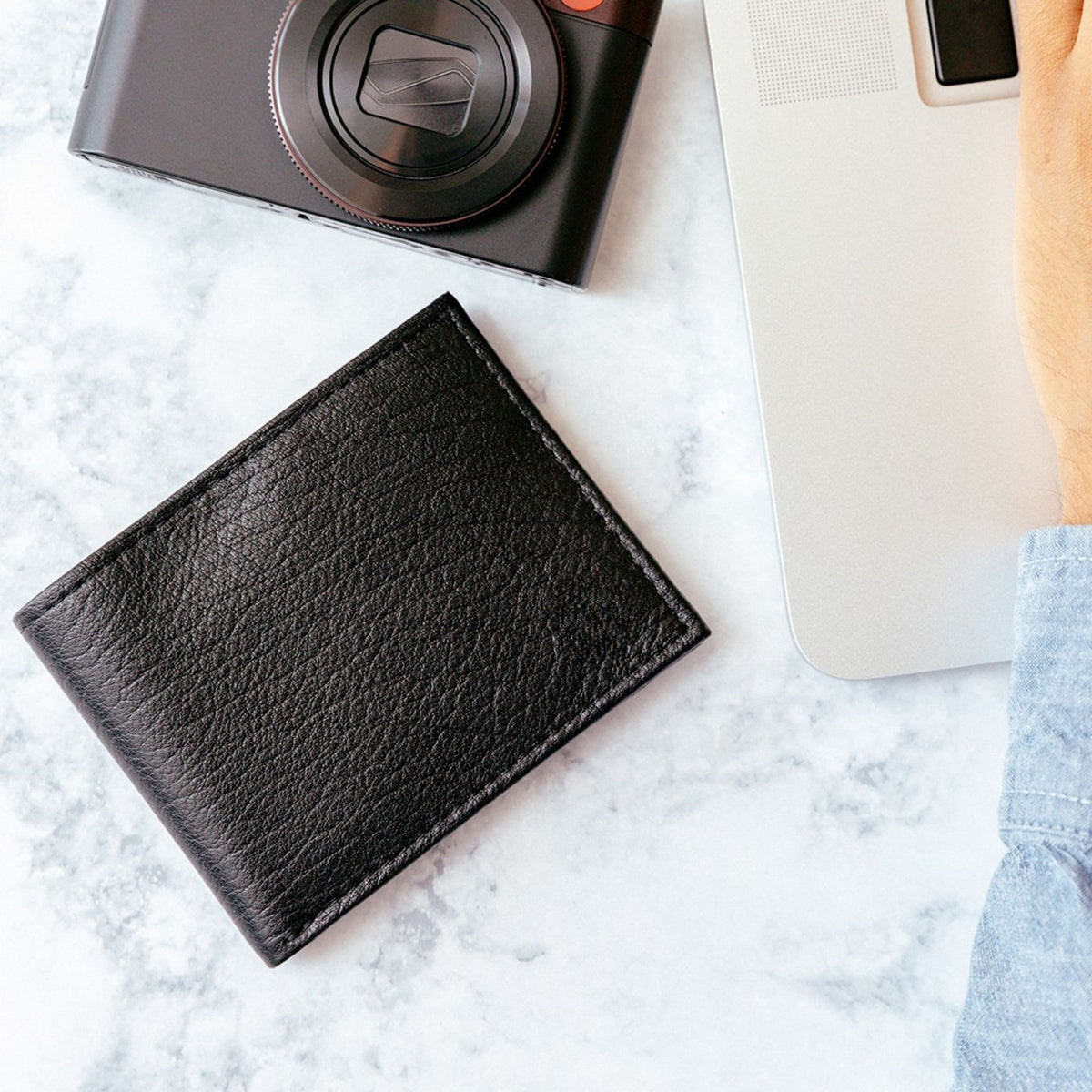 black leather wallet