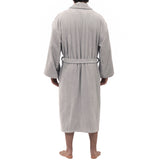 Alpine Swiss Pure Cotton Men Terry Cloth Bathrobe Super Absorbent Hotel Spa Robe – Gray