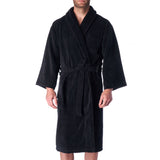 Alpine Swiss Pure Cotton Men Terry Cloth Bathrobe Super Absorbent Hotel Spa Robe – Black