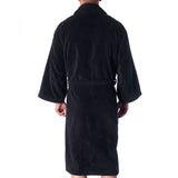 Alpine Swiss Pure Cotton Men Terry Cloth Bathrobe Super Absorbent Hotel Spa Robe – Black