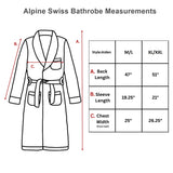 Alpine Swiss Pure Cotton Men Terry Cloth Bathrobe Super Absorbent Hotel Spa Robe – White