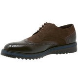 Alpine Swiss Alec Mens Wingtip Shoes 1.5” Ripple Sole Leather Insole & Lining – Brown