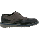 Alpine Swiss Alec Mens Wingtip Shoes 1.5” Ripple Sole Leather Insole & Lining – Gray