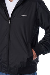Alpine Swiss Mens Lightweight Bomber Jacket Casual Windbreaker Varsity Coat – Black