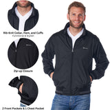 Alpine Swiss Mens Lightweight Bomber Jacket Casual Windbreaker Varsity Coat – Black Gray